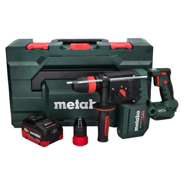 Metabo KH 18 LTX BL 28 Q Trapano a percussione a batteria 18 V 3 J SDS plus Brushless + 1x batteria 8,0 Ah + metaBOX - senza caricabatteria