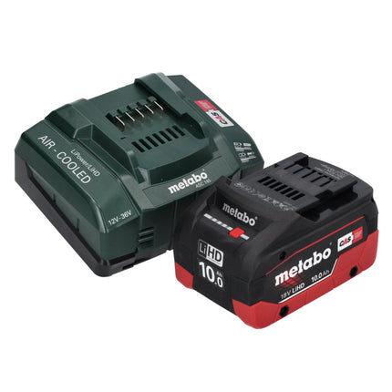 Marteau perforateur sur batterie Metabo KH 18 LTX BL 28 Q 18 V 3 J SDS plus sans balais + 1 batterie 10,0 Ah + chargeur + métaBOX