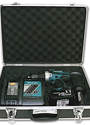 Makita BHP 458 18 V Li-Ion Akku Schlagbohrschrauber + 1x Makita BL1830 B Akku + DC18RC Lader + Alu universal Koffer - Toolbrothers