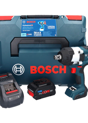 Bosch GDS 18V-1050 H Atornillador de impacto inalámbrico 18 V 1050 Nm 3/4" Biturbo Brushless + 1x batería ProCORE 8,0 Ah + cargador + L-Boxx
