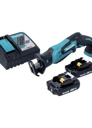 Makita DJR 185 RA cordless reciprocating saw 18 V + 2x rechargeable battery 2.0 Ah + charger