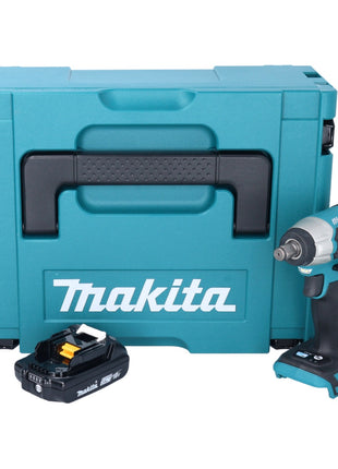Makita DTW 181 A1J Cordless impact wrench 18 V 210 Nm 1/2" brushless + 1x rechargeable battery 2.0 Ah + Makpac - without charger