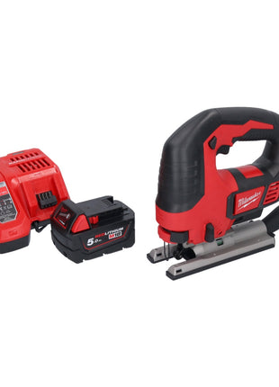 Milwaukee M18 BJS-501 Cordless Jigsaw 18V + 1x Battery 5.0 Ah + Charger