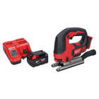 Milwaukee M18 BJS-501 Cordless Jigsaw 18V + 1x Battery 5.0 Ah + Charger