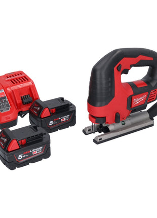 Wyrzynarka akumulatorowa Milwaukee M18 BJS-502 18 V + 2x akumulator 5,0 Ah + ładowarka