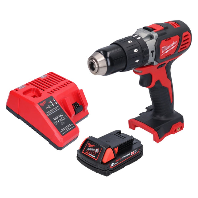 Milwaukee M18 BPD Perceuse-visseuse à percussion sans fil 18 V 60 Nm + 1x Batterie 2,0 Ah + Chargeur