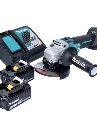 Makita DGA 513 RM cordless angle grinder 18 V 125 mm brushless + 2x battery 4.0 Ah + charger