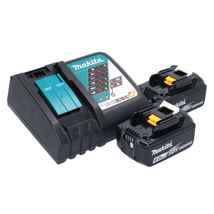 Makita DGA 513 RG Meuleuse d'angle sans fil 18 V 125 mm Brushless + 2x batterie 6,0 Ah + chargeur