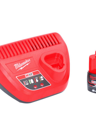 Milwaukee M12 BPRT-201X cordless blind riveter 12 V 20.32 mm + 1x rechargeable battery 2.0 Ah + charger + HD box ( 4933464406 )