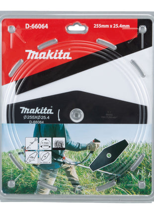 Lama per tagliaerba Makita a due denti in acciaio per falci e decespugliatori 255 x 25,4 mm ( D-66064 )