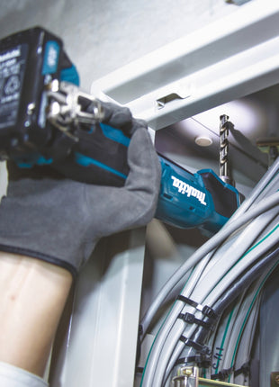 Makita DA 332 DSYJ perceuse d'angle sans fil 12 V puissance de perçage max. 12 mm + 2x batterie rechargeable 1,5 Ah + chargeur + Makpac