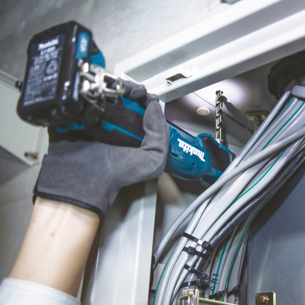 Makita DA 332 DSYJ perceuse d'angle sans fil 12 V puissance de perçage max. 12 mm + 2x batterie rechargeable 1,5 Ah + chargeur + Makpac
