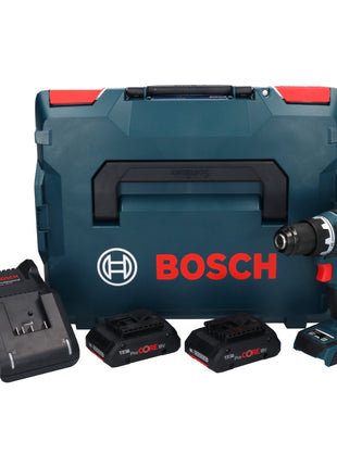 Bosch GSR 18V-90 C Professional Akku Bohrschrauber 18 V 64 Nm Brushless + 2x ProCORE Akku 4,0 Ah + Ladegerät + L-Boxx - Toolbrothers