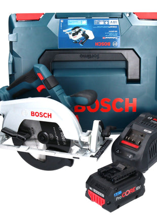 Bosch GKS 18V-57-2 Professional Akku Kreissäge 18 V 165 mm Brushless + 1x ProCORE Akku 8,0 Ah + Ladegerät + L-Boxx