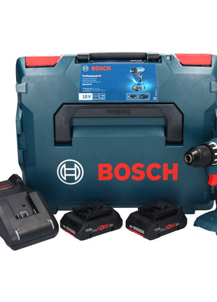Taladro atornillador a batería Bosch GSR 18V-45 18 V 45 Nm sin escobillas + 2x batería ProCORE 4,0 Ah + cargador + L-Boxx
