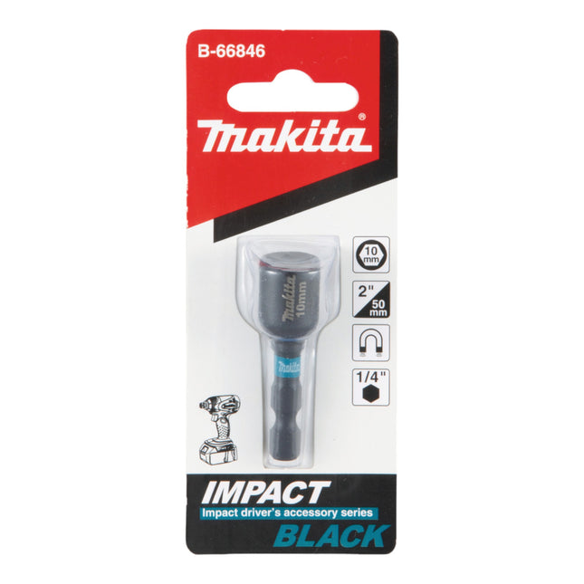 Makita Impact Black chiave a bussola 1/4" esagono 10 x 50 mm ( B-66846 )