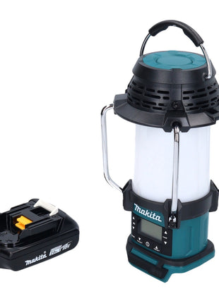 Makita DMR 055 A1 radio a batteria 18 V FM con lanterna a 360° + 1x batteria ricaricabile 2,0 Ah - senza caricabatterie