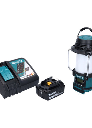 Makita DMR 055 RT1 radio a batteria 18 V FM con lanterna torcia 360° + 1x batteria ricaricabile 5,0 Ah + caricabatterie