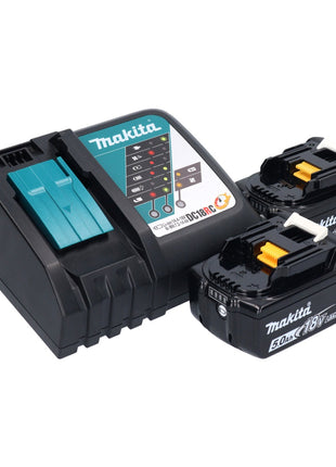 Makita DMR055RT Cordless Radio with Lantern 18V FM 360° + 2x Batteries 5,0Ah + Charger