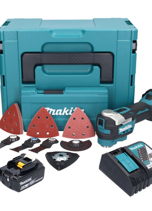 Multiutensile a batteria Makita DTM 52 RG1JX4 18 V Starlock Max Brushless + 1x batteria 6,0 Ah + caricabatterie + kit accessori + Makpac