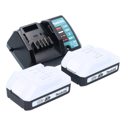 Makita HP 488 DWY 18 V Perceuse-visseuse à percussion sans fil 42 Nm série G + 2x Batteries 1,5 Ah + Chargeur