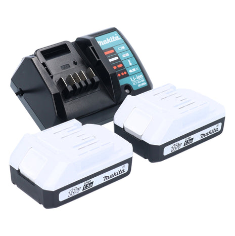 Kit di alimentazione Makita 2x BL 1815 G 18 V 1,5 Ah / 1500 mAh batteria serie G ( 2x 198186-3 ) + caricatore DC 18 WA ( 195423-6 )
