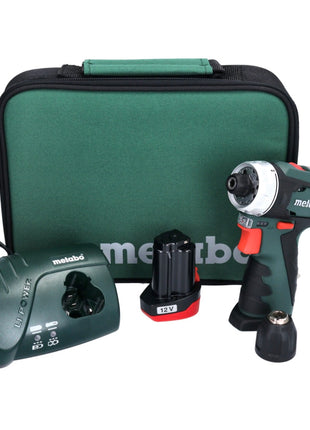 Metabo PowerMaxx BS trapano avvitatore a batteria 12 V 34 Nm + 1x batteria ricaricabile 2,0 Ah + caricatore + borsa ( 600079500 )