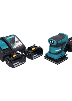 Makita DBO480RF Cordless Finishing Sander 112x102mm 18V + 2x Batteries 3.0Ah + Charger