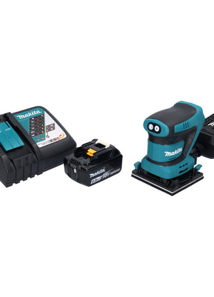 Makita DBO480RG1 Cordless Finishing Sander 112 x 102mm 18V + 1x Battery 6.0Ah + Charger
