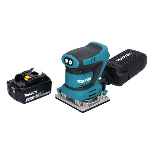 Makita DBO482T1 Levigatrice vibrante a batteria 112x102mm 18V + 1x batteria 5.0Ah - senza caricabatteria