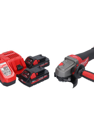 Milwaukee M18 CAG115XPDB-302 Cordless Braking Angle Grinder 115mm 18V Brushless + 2x Batteries 3.0 Ah + Charger