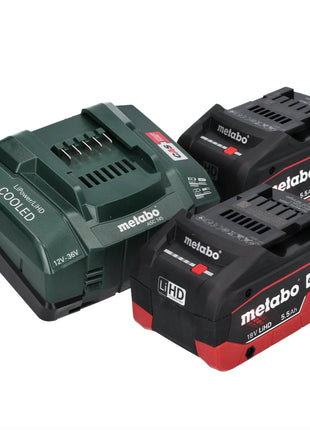 Metabo SSW 18 LT 300 BL avvitatore a impulsi a batteria 18 V 300 Nm brushless + 2x batteria ricaricabile 5,5 Ah + caricatore + metaBOX