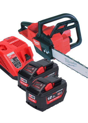 Milwaukee Milwaukee M18 FCHS35-122 Cordless Chainsaw 35cm 12,4m/s 18V + 2x Batteries 12,0 Ah + Charger (4933479679)