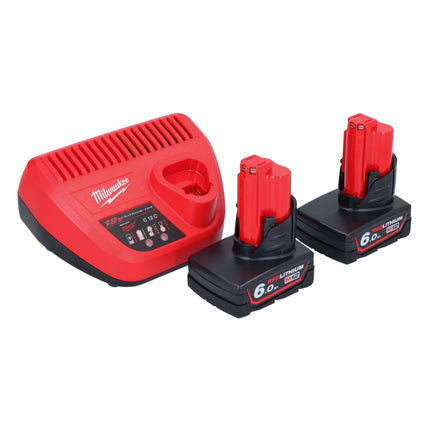 Milwaukee M12 FHT20-602 Akku Strauchschere 12 V 20 cm Brushless + 2x Akku 6,0 Ah + Ladegerät
