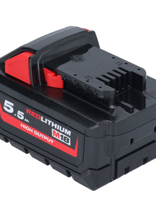 Set di batterie Milwaukee M18 HB 5.5 4x 18 V 5.5 Ah / 5500 mAh Li-Ion High Output ( 4x 4932464712 ) con indicatore del livello di carica