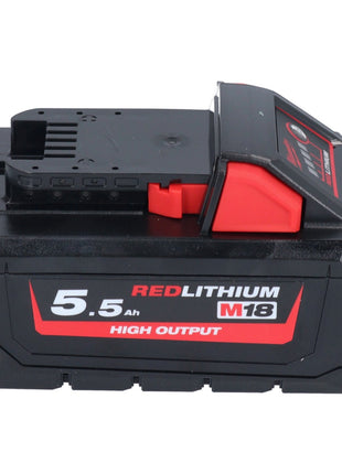 Milwaukee M18 NRG-553 Set di avviamento batteria ad alta potenza 18 V + 3x batteria 5,5 Ah ( 3x 4932464712 ) + caricatore M12-18 FC ( 4932451079 )