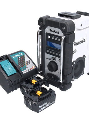 Makita DMR 110 RMNW Akku Baustellenradio 12 V - 18 V IP64 DAB + 2x Akku 4,0 Ah + Ladegerät - Toolbrothers