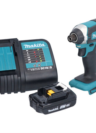 Makita DTD 152 SY1 cordless impact wrench 18 V 165 Nm 1/4" + 1x rechargeable battery 1.5 Ah + charger