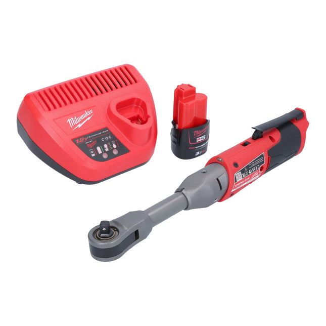 Milwaukee M12 FIR38LR-301 Akku Ratsche lang 12 V 75 Nm 3/8" + 1x Akku 3,0 Ah + Ladegerät