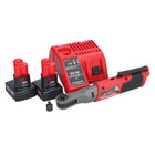 Milwaukee M12 FIR38-602 Batterie cliquet 12 V 75 Nm 3/8'' 1/4'' + 2x batterie 6,0 Ah + kit chargeur