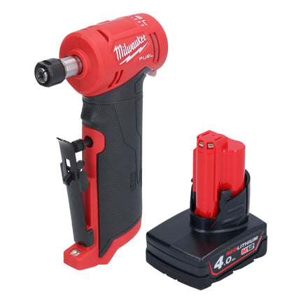 Milwaukee M12 FDGA-401 Smerigliatrice diritta angolata 12 V 6 / 8 mm senza spazzole + 1x batteria 4,0 Ah - senza caricabatterie