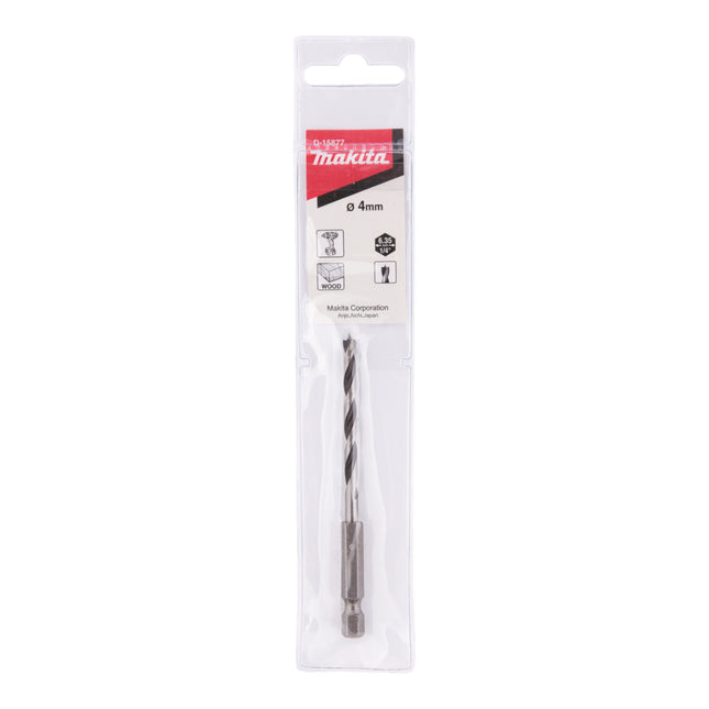 Makita D-15877 Punta per legno esagonale 1/4" 4 x 45 x 92 mm