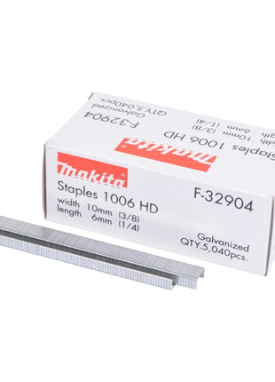 Makita Klammern 6 mm länge Krone 10 mm 10,55 x 0,55 x 1,15 mm verzinkt ( F-32904 )