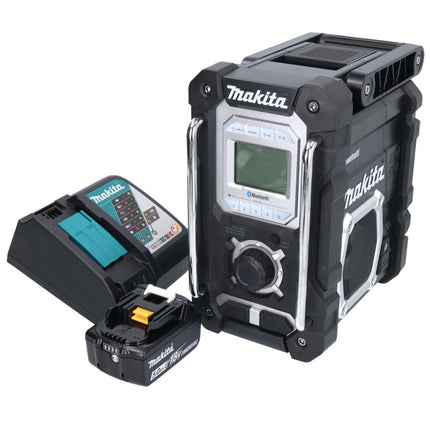 Makita DMR 108 RT1 Radio à batterie 10,8 V - 18 V Bluetooth IP64 + 1x batterie 5,0 Ah + chargeur