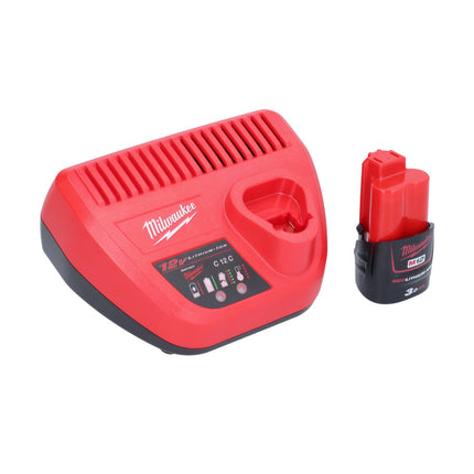 Outil rotatif à batterie Milwaukee C12 RT-301 12 V + 1x batterie 3,0 Ah + chargeur