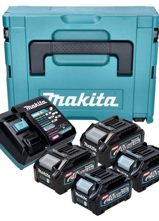 Kit di alimentazione Makita 2x BL 4025 batteria 40 V max. 2,5 Ah XGT + 2x BL 4040 batteria 40 V max. 4,0 Ah XGT + caricatore DC 40 RA + Makpac