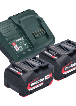 Metabo Basic Set 2x batteria Li-Power 18 V 4,0 Ah + caricatore Metabo SC 30 12 - 18 V