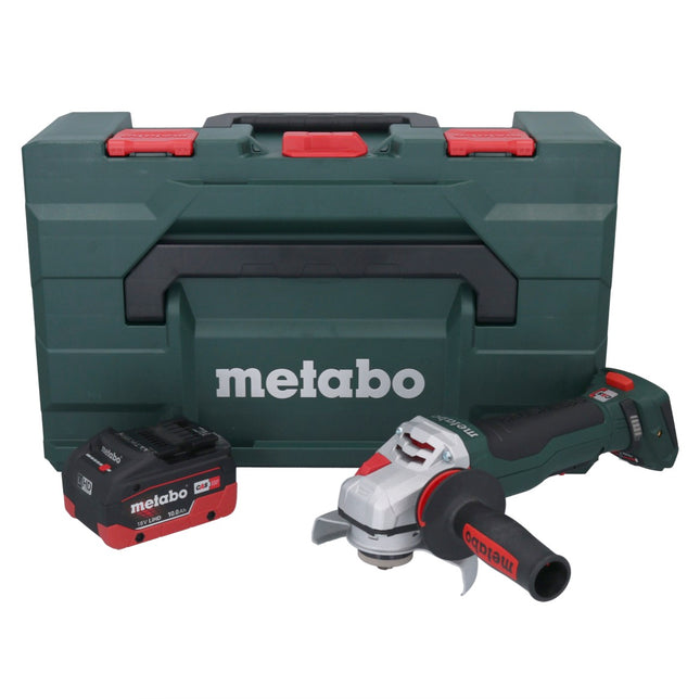 Metabo WPBA 18 LTX BL 15-125 Quick DS Meuleuse d'angle sans fil 18 V 125 mm Brushless + 1x batterie 10,0 Ah + metaBOX - sans chargeur
