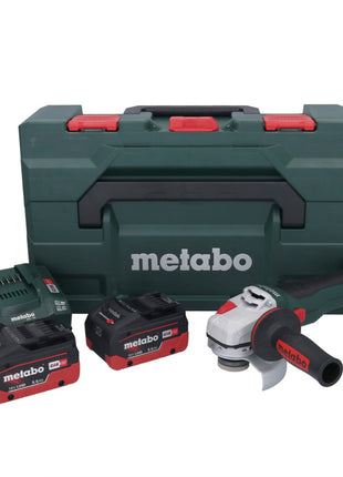 Metabo WB 18 LT BL 11-125 Quick Akku Winkelschleifer 18 V 125 mm Brushless + 2x Akku 5,5 Ah + Ladegerät + metaBOX ( 613054660 ) - Toolbrothers