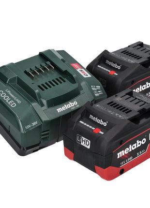 Metabo WB 18 LT BL 11-125 Quick Akku Winkelschleifer 18 V 125 mm Brushless + 2x Akku 5,5 Ah + Ladegerät + metaBOX ( 613054660 ) - Toolbrothers